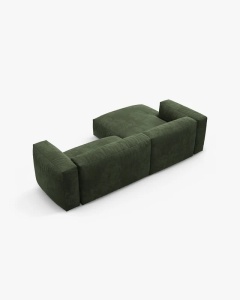 COLTAR CU 2 LOCURI, MARTINA, PE STANGA, 280 CM, VERDE, TAPITAT CU TAPITERIE DIN TEXTIL CATIFEA VOGUE, MICADONI - Img 5