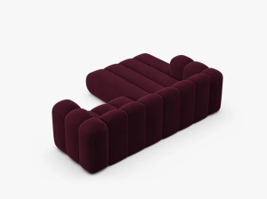 COLTAR CU 3 LOCURI LUPIN 230, PE STANGA, VISINIU, CU TAPITERIE DIN CATIFEA VENUS, MICADONI - Img 4