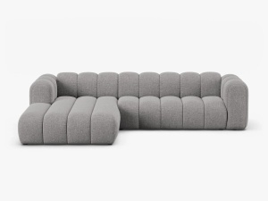 COLTAR CU 4 LOCURI LUPIN 288, PE STANGA, GRI INCHIS, CU TAPITERIE DIN TEXTIL CHENILLE EDEN, MICADONI