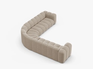 COLTAR CU 4 LOCURI LUPIN 309, BEJ INCHIS, CU TAPITERIE DIN TEXTIL CHENILLE EDEN, MICADONI - Img 3