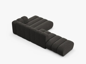 COLTAR CU 5 LOCURI LUPIN 230, PE DREAPTA, GRI INCHIS, CU TAPITERIE DIN CHENILLE EDEN, MICADONI - Img 4