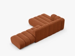 COLTAR CU 5 LOCURI LUPIN 230, PE STANGA, CARAMIZIU, CU TAPITERIE DIN CHENILLE EDEN, MICADONI - Img 4