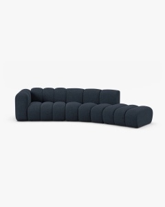 COLTAR CU 5 LOCURI, LUPIN, 335, PE DREAPTA, ALBASTRU MARIN, CU TAPITERIE DIN TEXTIL CHENILLE EDEN, MICADONI