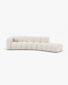 COLTAR CU 5 LOCURI, LUPIN, 335, PE DREAPTA, BEJ DESCHIS, CU TAPITERIE DIN TEXTIL CHENILLE EDEN, MICADONI
