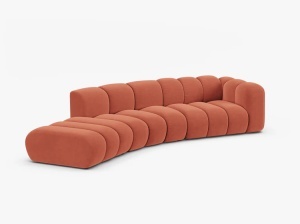 COLTAR CU 5 LOCURI, LUPIN, 335, PE STANGA, CORAI, CU TAPITERIE DIN CATIFEA VENUS, MICADONI - Img 2