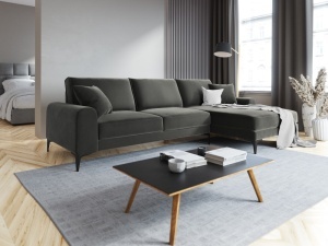 COLTAR ELEGANT DREAPTA 254CM, MADARA 5 LOCURI, DIVERSE CULORI, MATERIAL CATIFEA, ARTIM GROUP COLLECTION - Img 19