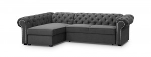 COLTAR EXTENSIBIL 278 CM, VALENTINO L STANGA,GRI, DIN STOFA DE CALITATE SUPERIOARA - Img 2