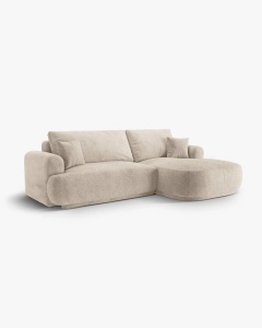 COLTAR EXTENSIBIL ELLA, PE DREAPTA, NISIPIU, 271X174 CM, TAPITAT CU TAPITERIE DIN TEXTIL STRUCTURAT SORELLA, MICADONI - Img 2