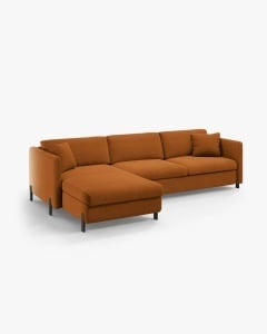 COLTAR EXTENSIBIL GLORIA, CARAMIZIU, PE STANGA, 266 CM, TAPITAT CU TAPITERIE DIN TEXTIL STRUCTURAT BJORN, MICADONI - Img 6