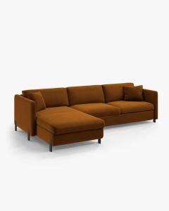 COLTAR EXTENSIBIL GLORIA, PE STANGA, MARO, 170X286 CM, TAPITAT CU TAPITERIE DIN TEXTIL CATIFEA SALVADOR, MICADONI - Img 5