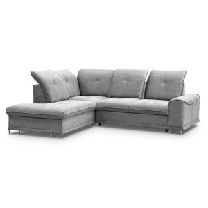 COLTAR EXTENSIBIL STANGA, BOSS 272CM, DIN TEXTIL FOARTE FIN DE CULOARE GRI DESCHIS, CONFORT SPORIT - Img 4