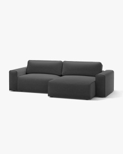COLTAR EXTENSIBIL VICTOR, PE STANGA, GRI ANTRACIT, 246X148 CM, TAPITAT CU TAPITERIE DIN TEXTIL STRUCTURAT MOLYBDENE, MICADONI - Img 2