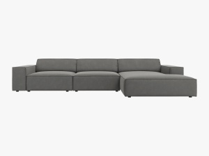 COLTAR JODIE, DREAPTA, 4 LOCURI, 284 CM, DIVERSE CULORI SI MATERIALE, DESIGN DEOSEBIT - Img 2