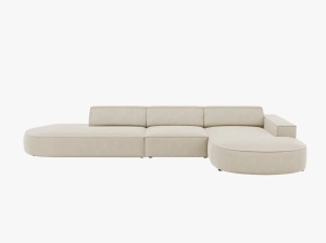 COLTAR JODIE, DREAPTA, 4 LOCURI, 342 CM, CATIFEA- BEJ INCHIS 30, DESIGN DEOSEBIT - Img 2