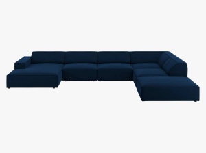 COLTAR JODIE, DREAPTA, 7 LOCURI, 364 CM, DIVERSE CULORI SI MATERIALE, DESIGN DEOSEBIT - Img 7