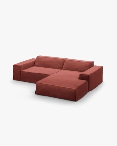 COLTAR JODIE PE DREAPTA, 224X162 CM, LEMN DE CIRES, TAPITAT CU TAPITERIE DIN TEXTIL STRUCTURAT LINS, MICADONI - Img 3