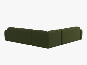 COLTAR LISA, 6 LOCURI, 310 CM, VERDE OLIVE 35, TAPITERIE DIN STOFA, DESIGN DEOSEBIT - Img 3