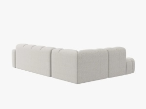 COLTAR LISA, STANGA, 5 LOCURI, 293 CM, GRI DESCHIS 01, TAPITERIE DIN STOFA, DESIGN DEOSEBIT - Img 3