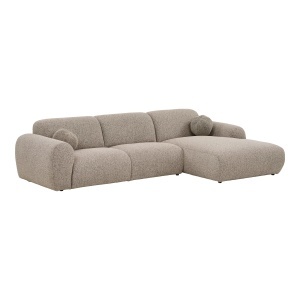 COLTAR LIVING CLYDE 300CM, DIN LEMN SI TEXTIL, CULOARE GRI NISIPIU, HOUSE NORDIC - Img 3