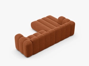 COLTAR LUPIN 260, PE STANGA, CARAMIZIU, CU TAPITERIE DIN TEXTIL CHENILLE EDEN, MICADONI - Img 4
