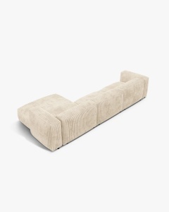 COLTAR MARTINA, 130X176 CM, PE STANGA, BEJ DESCHIS, TAPITAT CU TAPITERIE DIN TEXTIL CORDOI TILIA, MICADONI - Img 3