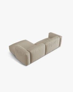 COLTAR MARTINA, BEJ DESCHIS, 244 CM, DREAPTA, CU TAPITERIE DIN TEXTIL STRUCTURAT BOSTON, MICADONI - Img 4