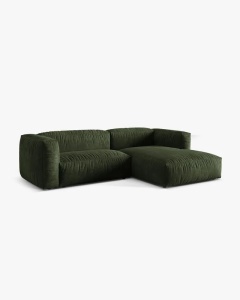 COLTAR MARTINA, VERDE, 280 CM, DREAPTA, CU TAPITERIE DIN TEXTIL CATIFEA VOGUE, MICADONI - Img 2