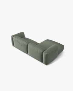 COLTAR MARTINA, VERDE MUSCHI, 244 CM, STANGA, CU TAPITERIE DIN TEXTIL STRUCTURAT BOSTON, MICADONI - Img 4