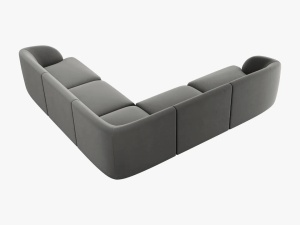 COLTAR MILEY, 5 LOCURI, GRI 13, TAPITERIE DIN CATIFEA, DESIGN DEOSEBIT - Img 2