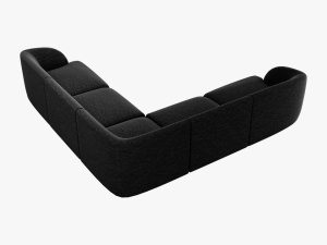 COLTAR MILEY, 5 LOCURI, NEGRU 19, TAPITERIE CHENILLE, DESIGN DEOSEBIT - Img 2