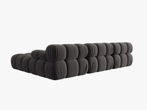 COLTAR MODULAR BELLIS, 4 LOCURI, 282 CM, GRI INCHIS 97, TAPITERIE DIN CATIFEA, DESIGN DEOSEBIT - Img 5