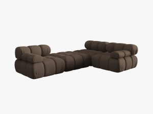 COLTAR MODULAR BELLIS, 4 LOCURI, 282 CM, MARO 40, TAPITERIE DIN CATIFEA 3D, DESIGN DEOSEBIT - Img 4