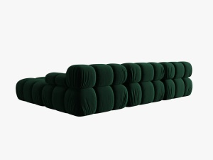 COLTAR MODULAR BELLIS, 4 LOCURI, 282 CM, VERDE 38, TAPITERIE DIN CATIFEA, DESIGN DEOSEBIT - Img 4