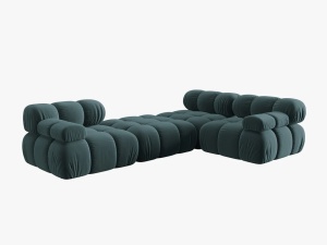 COLTAR MODULAR BELLIS, 4 LOCURI, 282 CM, VERDE PETROL 87, TAPITERIE DIN CATIFEA, DESIGN DEOSEBIT - Img 3