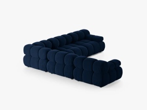 COLTAR MODULAR BELLIS, ALBASTRU ROYAL, CU TAPITERIE DIN CATIFEA BLUVEL, MICADONI - Img 3