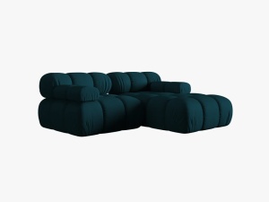 COLTAR MODULAR BELLIS, DREAPTA, 2 LOCURI, 191 CM, BLEUMARIN 87, TAPITERIE DIN CATIFEA 3D, DESIGN DEOSEBIT - Img 5