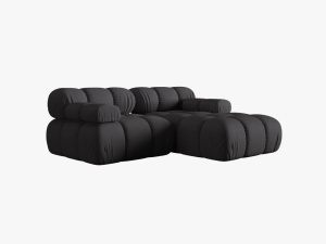 COLTAR MODULAR BELLIS, DREAPTA, 2 LOCURI, 191 CM, ESPRESSO 15, TAPITERIE DIN CATIFEA 3D, MICADONI - Img 5
