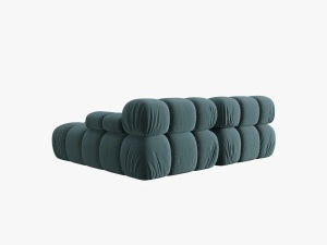 COLTAR MODULAR BELLIS, DREAPTA, 2 LOCURI, 191 CM, VERDE PETROL 87, TAPITERIE DIN CATIFEA, BESOLUX - Img 3