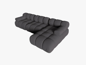 COLTAR MODULAR BELLIS, DREAPTA, 3 LOCURI, 285 CM, ESPRESSO 15, TAPITERIE DIN CATIFEA 3D, DESIGN DEOSEBIT - Img 4