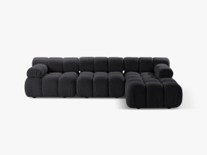 COLTAR MODULAR BELLIS, DREAPTA, 4 LOCURI, 282 CM, TAPITERIE BOUCLE, DIVERSE CULORI, DESIGN DEOSEBIT - Img 3