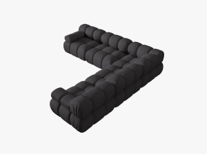 COLTAR MODULAR BELLIS, ESPRESSO, CU TAPITERIE DIN TEXTIL 3D SONIC, MICADONI - Img 2