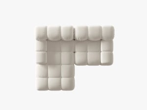 COLTAR MODULAR BELLIS, STANGA, 2 LOCURI, 191 CM, BEJ DESCHIS 21, TAPITERIE DIN CATIFEA, DESIGN DEOSEBIT - Img 3