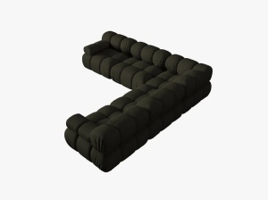COLTAR MODULAR BELLIS, VERDE AMAZON, CU TAPITERIE DIN TEXTIL 3D SONIC, MICADONI - Img 2