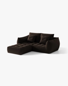 COLTAR MODULAR BLOOM, MARO INCHIS, 232 CM, CU TAPITERIE DIN TEXTIL CATIFEA BLUVEL, MICADONI - Img 2
