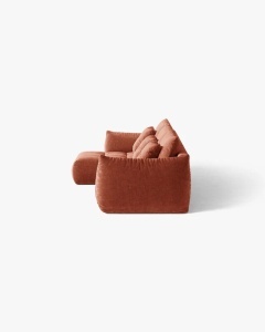 COLTAR MODULAR BLOOM, PE STANGA, CARAMIZIU, 327 CM, CU TAPITERIE DIN TEXTIL STRUCTURAT WIND, MICADONI - Img 3