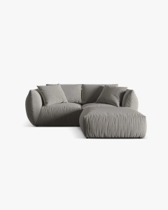 COLTAR MODULAR CHRIS, 220X100, GRI, CU TAPITERIE DIN TEXTIL CATIFEA CASINO, MICADONI - Img 2