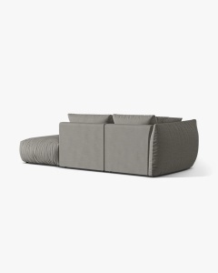 COLTAR MODULAR CHRIS, PE DREAPTA, 315X100, GRI CALD, CU TAPITERIE DIN TEXTIL STRUCTURAT LINS, MICADONI - Img 3