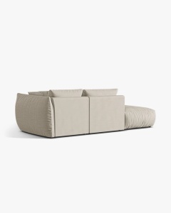 COLTAR MODULAR CHRIS, PE STANGA, 315X100, NATURAL, CU TAPITERIE DIN TEXTIL STRUCTURAT LINS, MICADONI - Img 3
