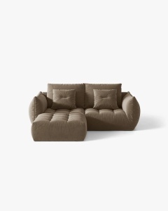 COLTAR MODULAR, CU 2 LOCURI, BLOOM, MARO DESCHIS, 327 CM, CU TAPITERIE DIN TEXTIL STRUCTURAT WIND, MICADONI