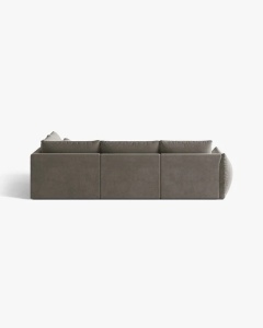 COLTAR MODULAR, CU 4 LOCURI, BLOOM, PE DREAPTA, 316 CM, CU TAPITERIE DIN TEXTIL CATIFEA CASINO, MICADONI - Img 4